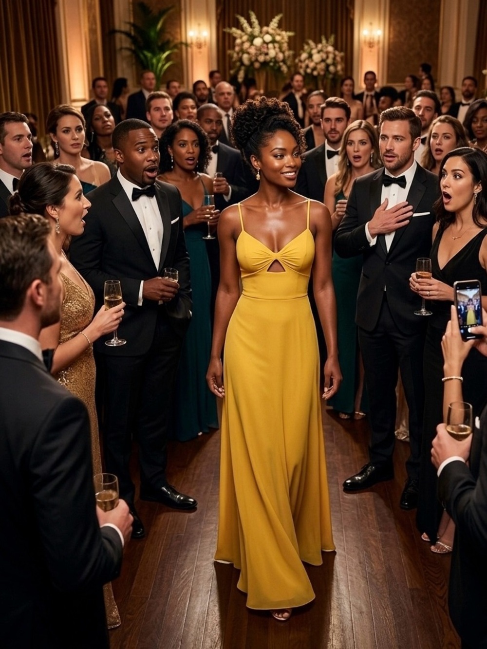 Sunshine Halter Maxi Dress - Sleek Yellow Evening Gown